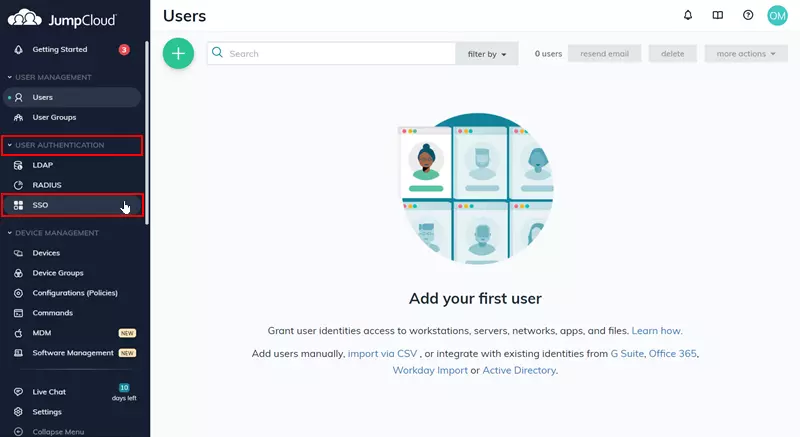 Configure JumpCloud SSO (JumpCloud as IDP)