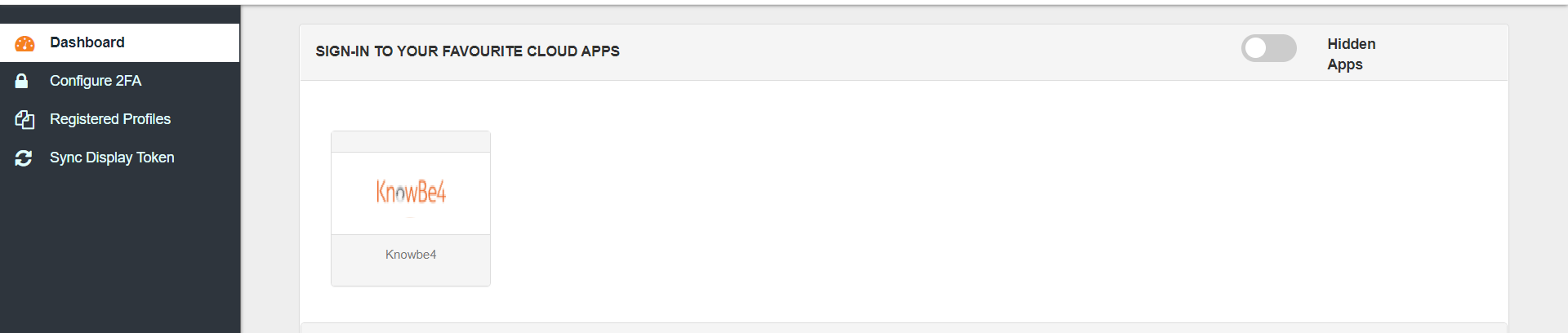 Knowbe4 Single Sign-On (SSO) manage apps