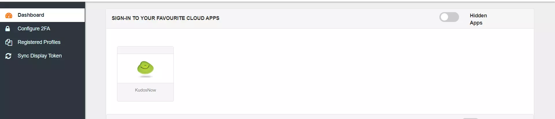 KudosNow Single Sign-On (SSO) manage apps