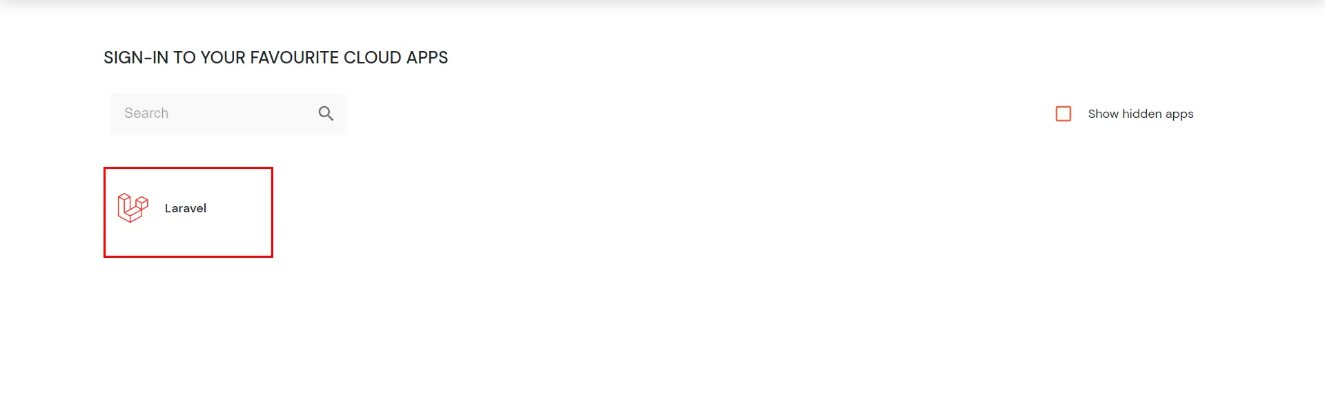 Laravel Single Sign-On (SSO) manage apps