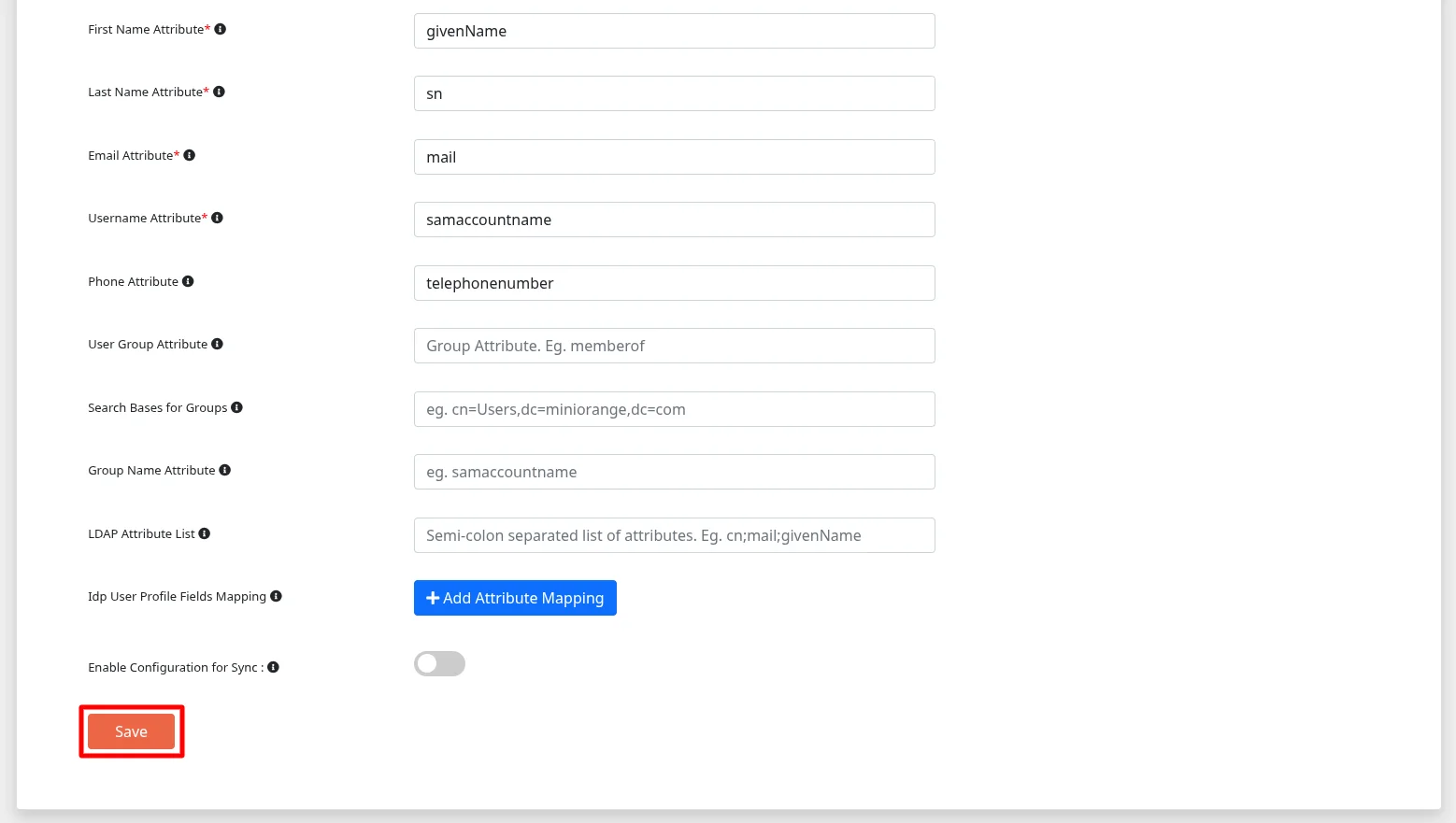 miniOrange ldap gateway configuration