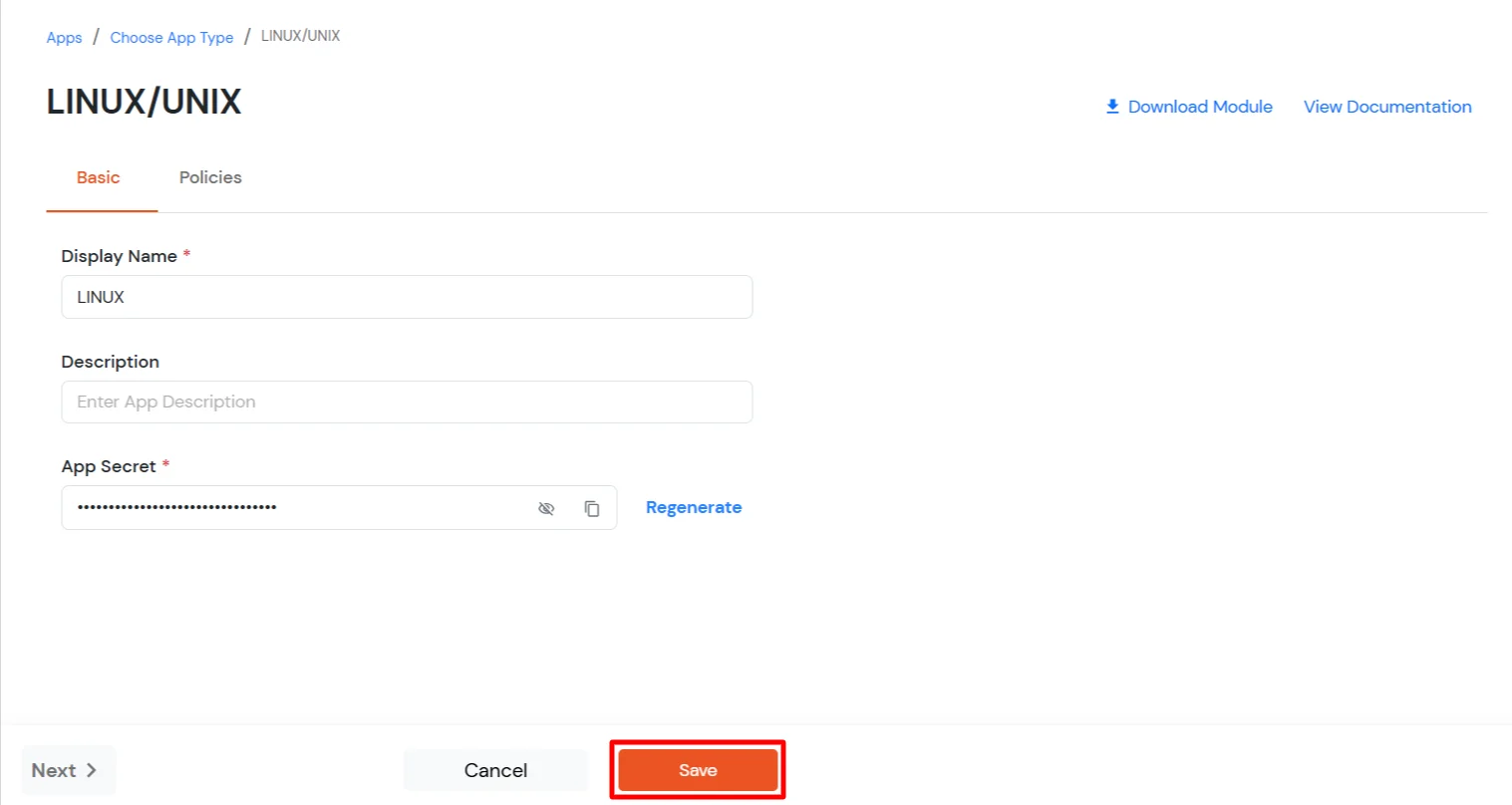 Application Settings for SSH 2FA