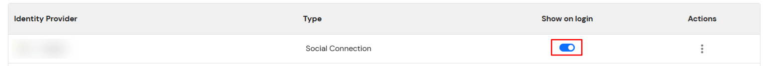 Google Workspace SSO : Enable and Disable Social connection