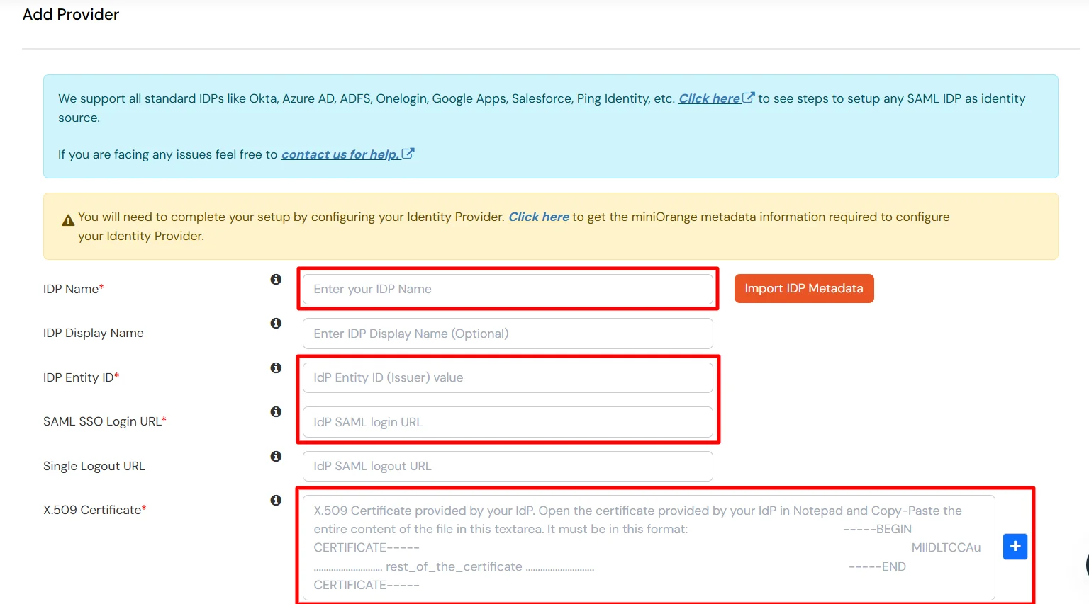 SimpleSAML as IDP : Upload Metadata File