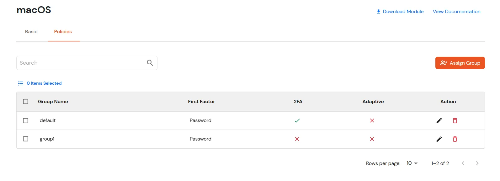 MacOS Desktop Policy was successfully added