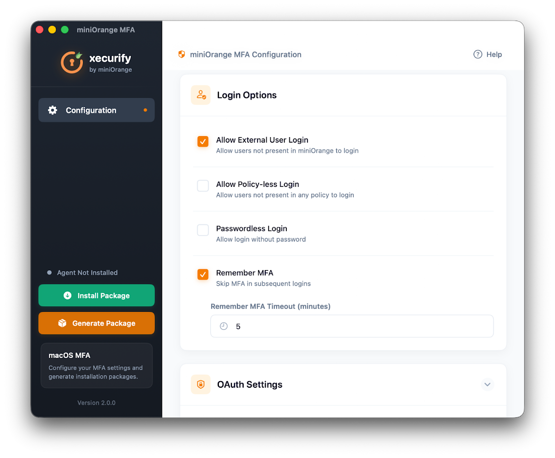 MacOS Multi-Factor Authentication 2FA/MFA