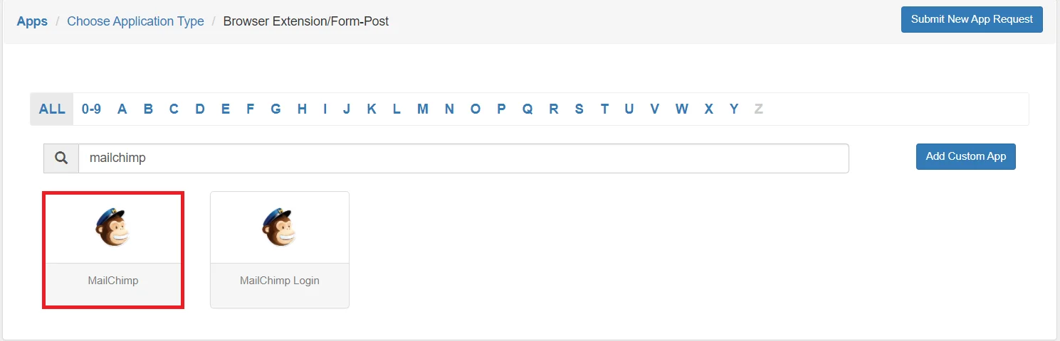 Mailchimp Single Sign-On (SSO) Browser Add On