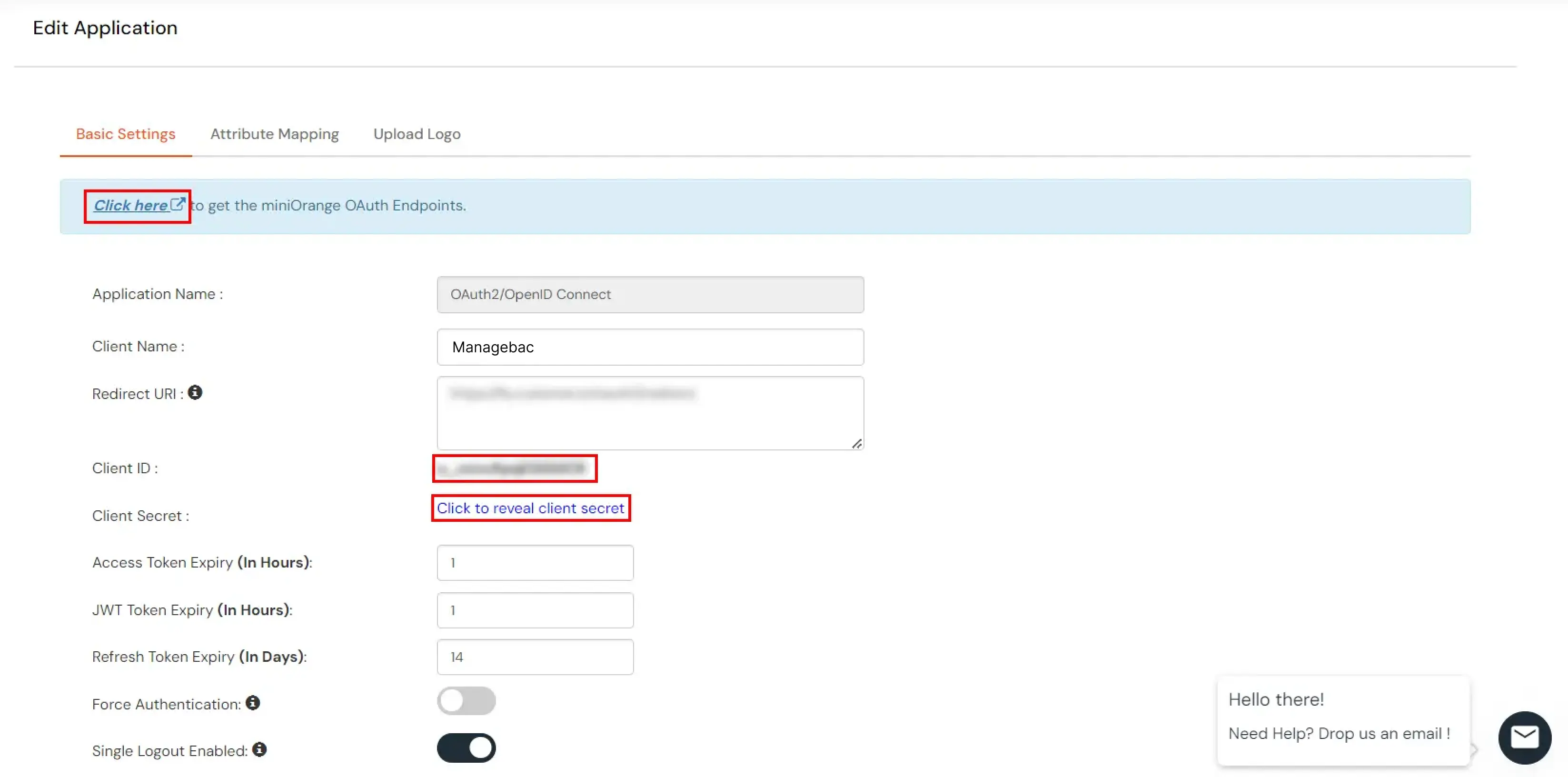Single Sign-On (sso)for ManageBac edit application