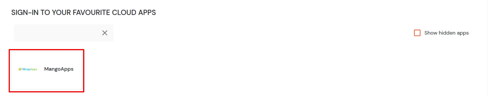 MangoApps Single Sign-On (SSO) manage apps