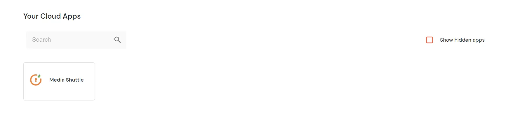 Media Shuttle Single Sign-On (SSO) manage apps
