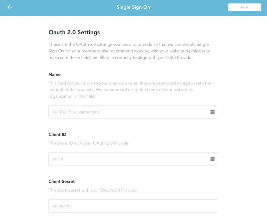 Mighty Networks Single Sign-On (SSO) login