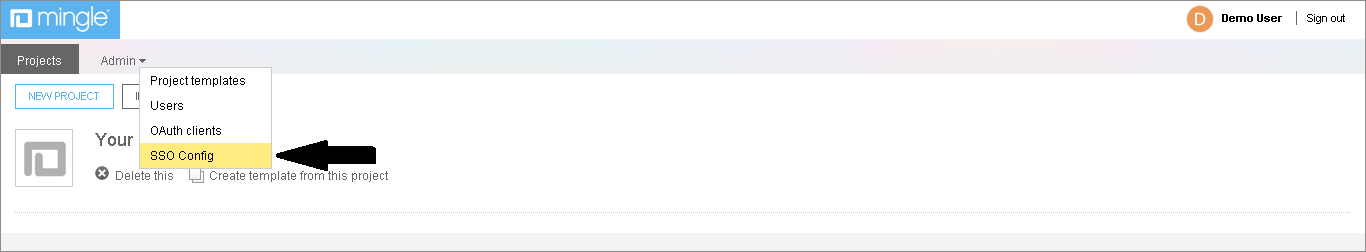 Mingle Single Sign On (sso) admin login