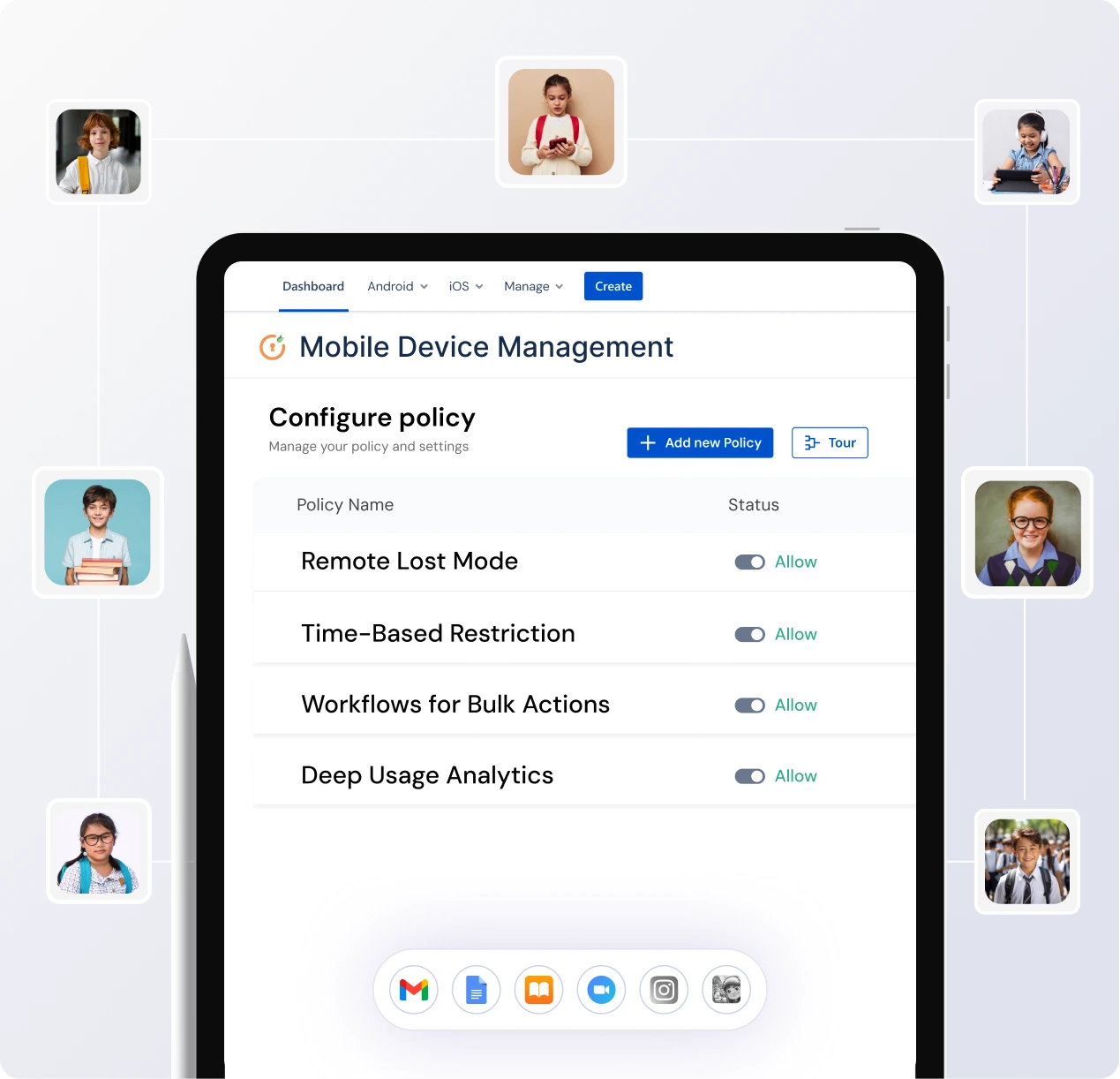Classroom device management and content filters