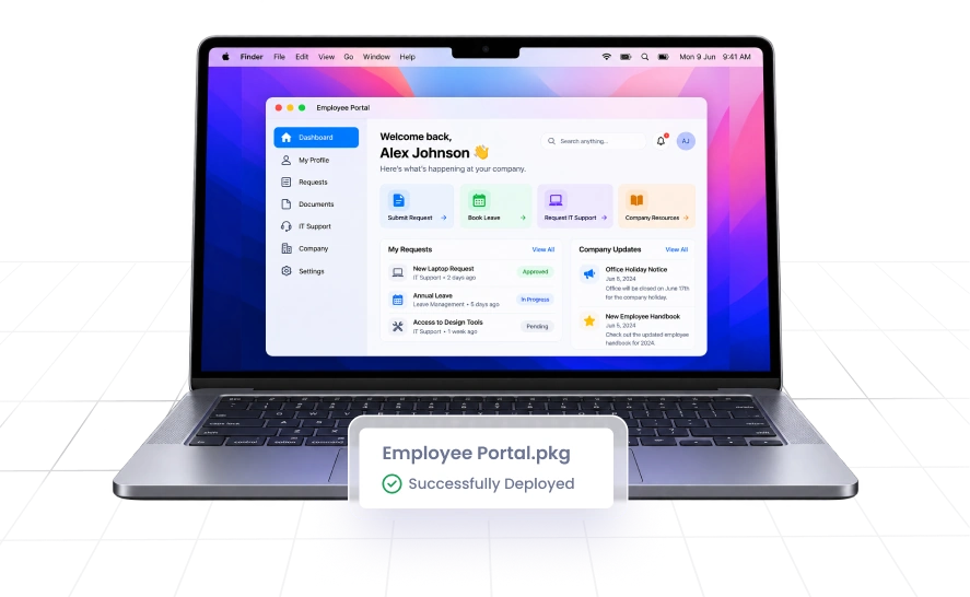 Deploy in-house Mac apps and packages