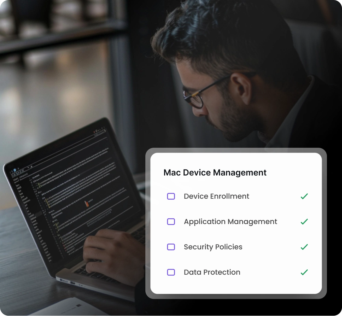 MacBook managed with Mac MDM software