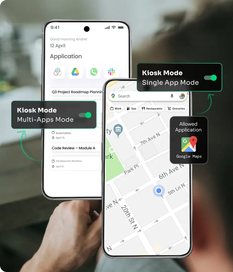 Kiosk mode for shop-floor devices