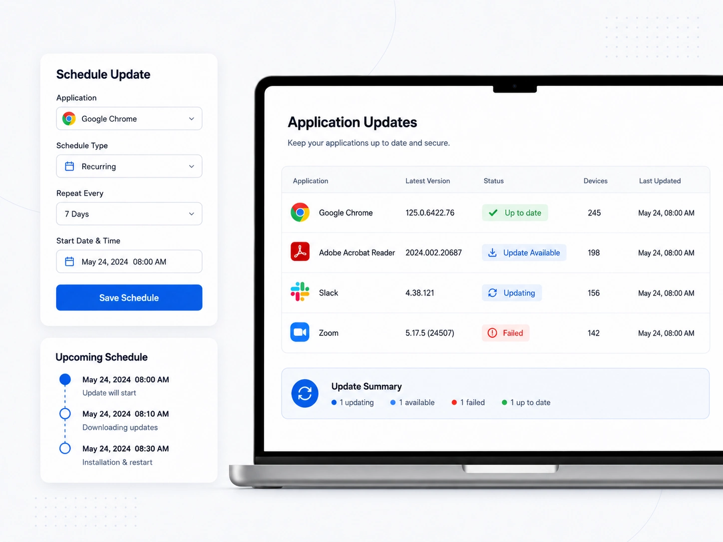 Schedule third-party app updates