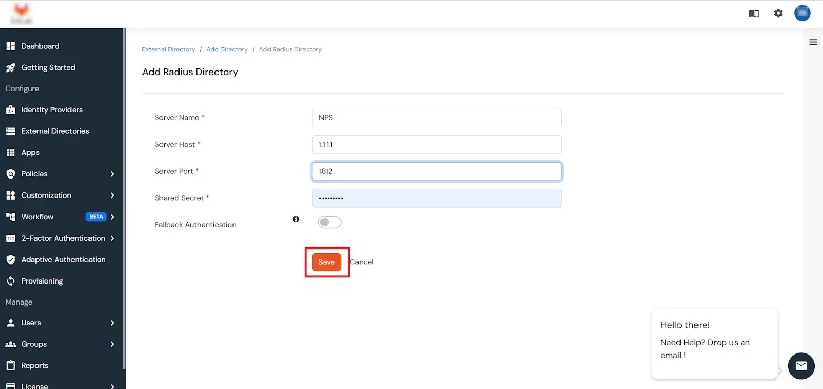 Microsoft Push Notification: Add NPS server