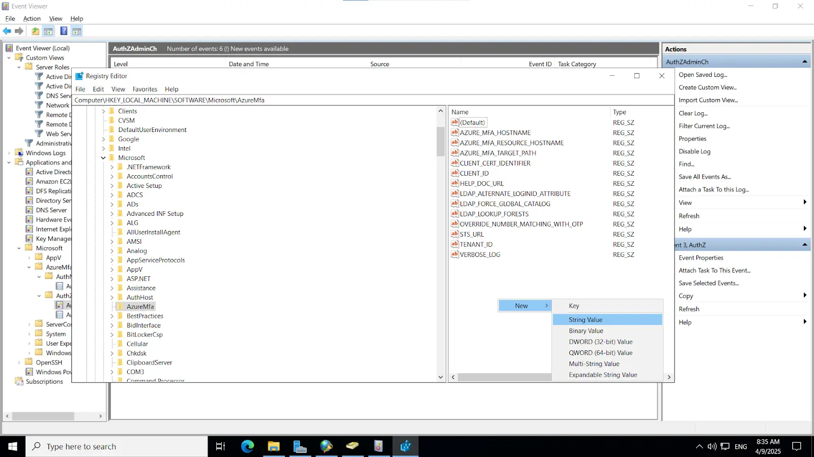 Microsoft Push Notification: add new String Value