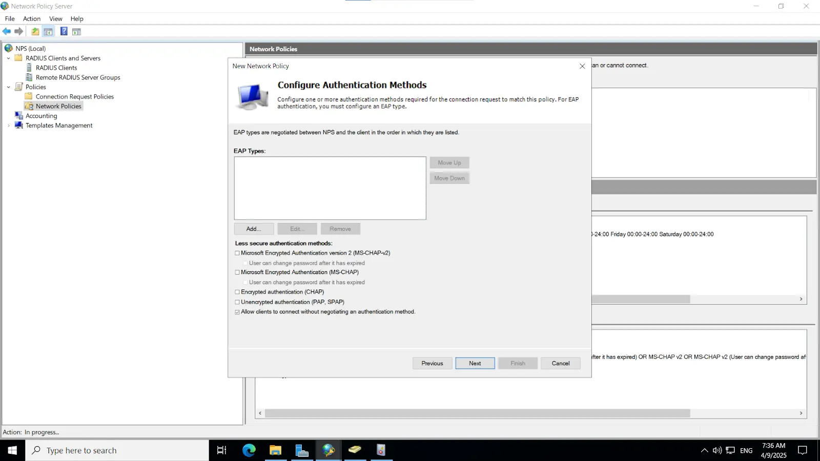 Microsoft Push Notification: Allow clients to authenticate without negotiating an authentication method
