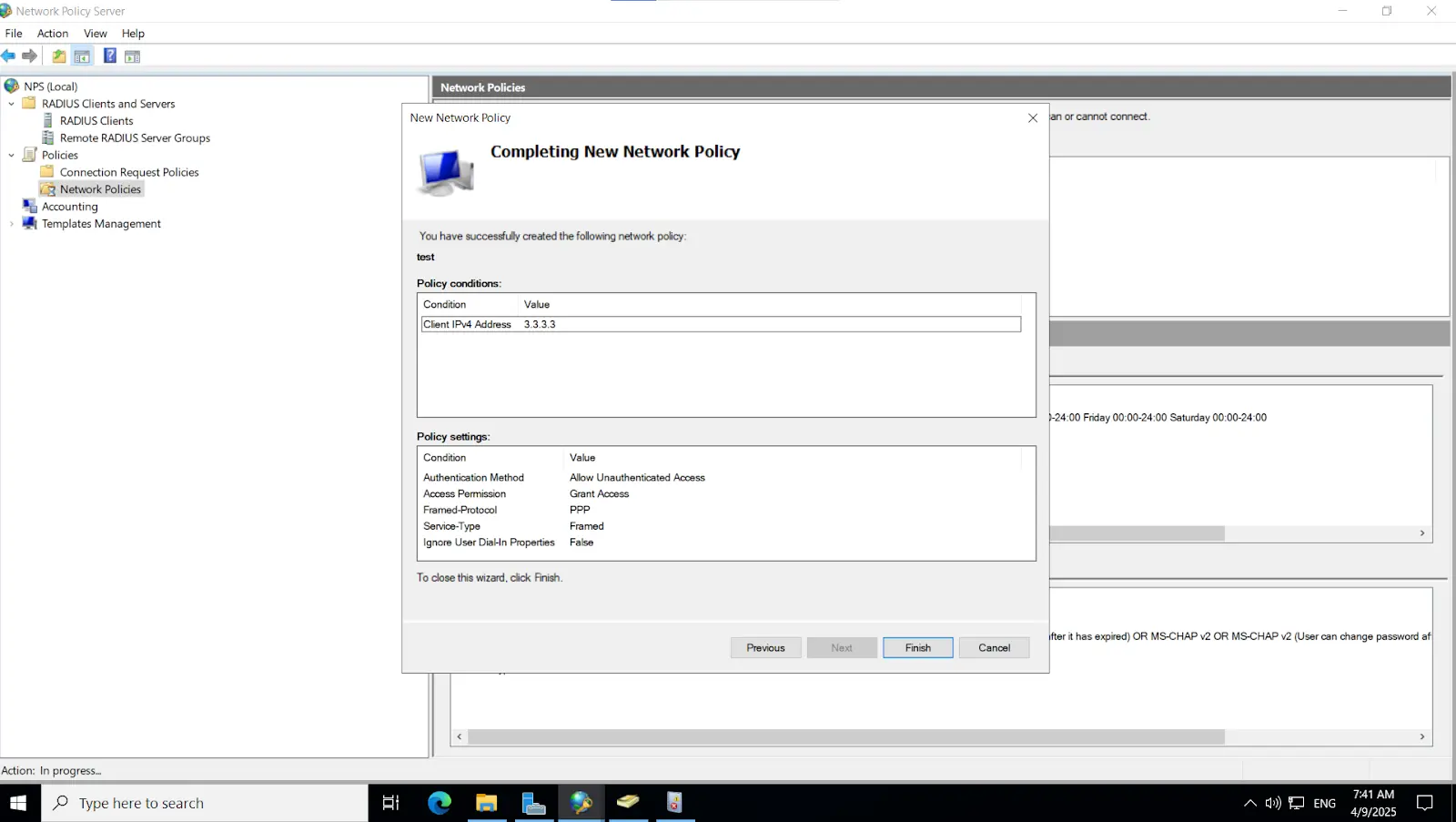 Microsoft Push Notification: Finish to complete the setup