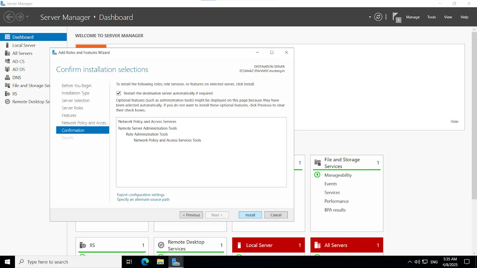 Microsoft Push Notification: Installation Completed