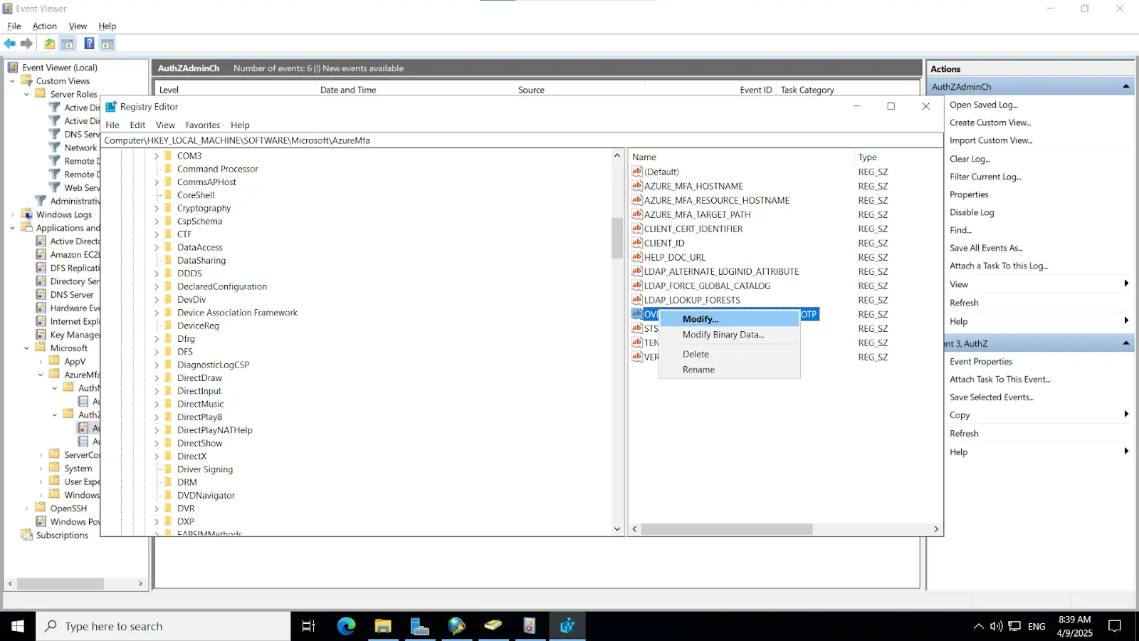 Microsoft Push Notification: Modify