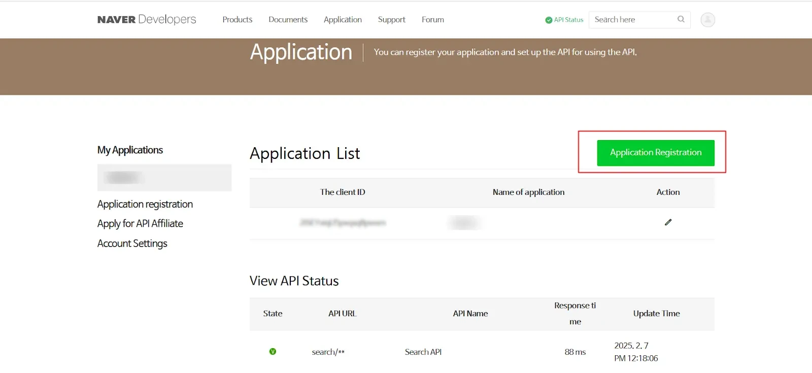 Naver as IDP: Application Registration