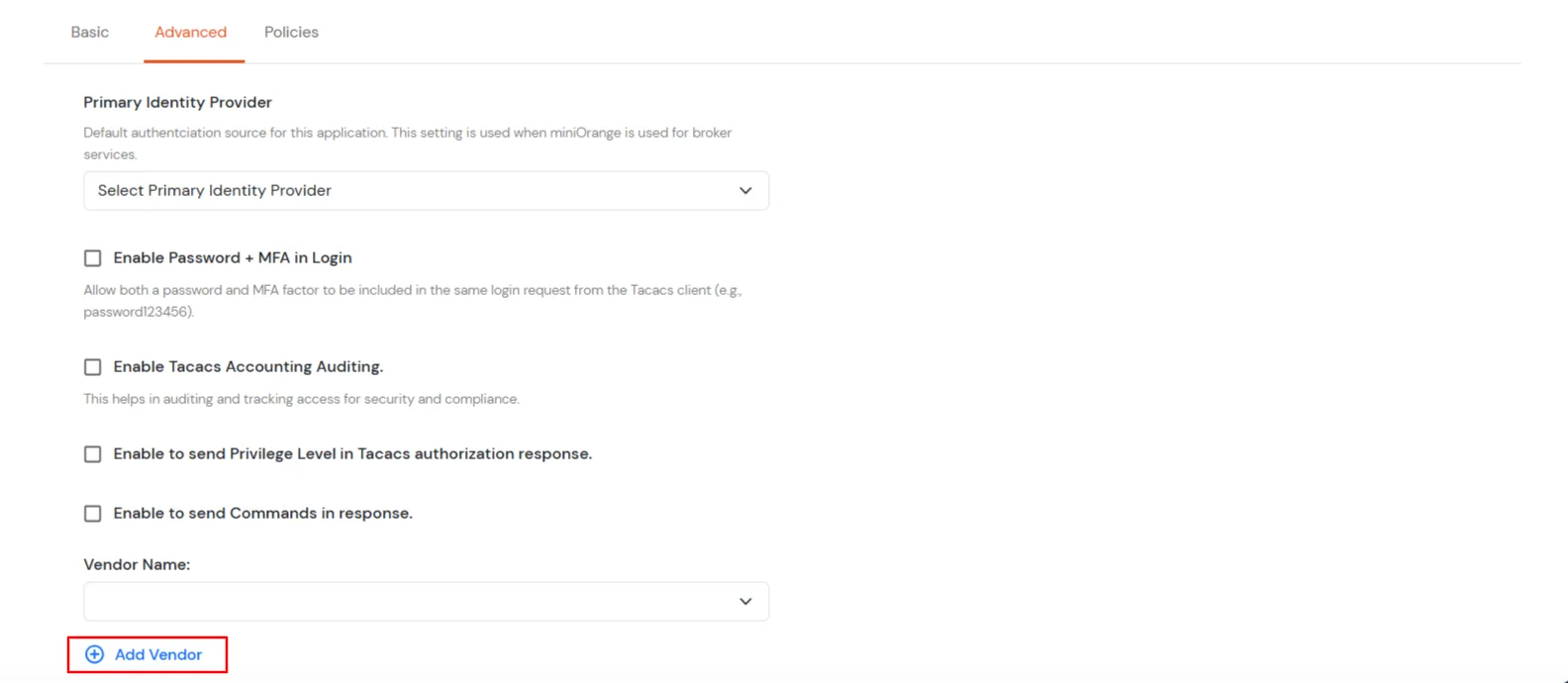 2FA Two-Factor radauthentication for Nokia  : Select your TACACS Client