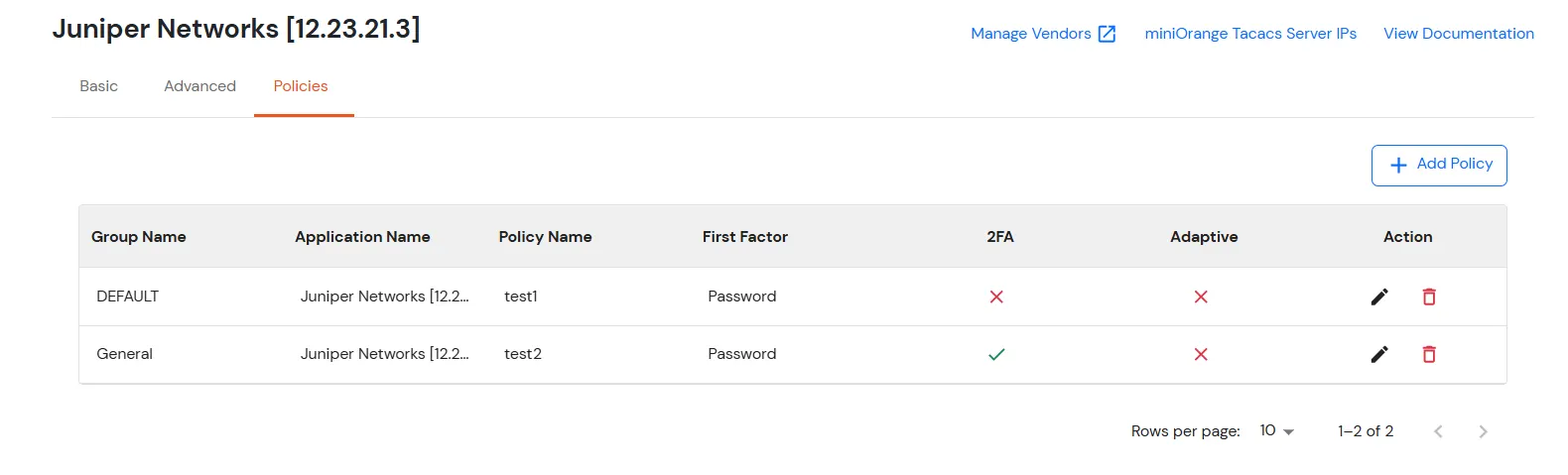 2FA Two-Factor radauthentication for Juniper Routers and Switches  : Select your TACACS Client