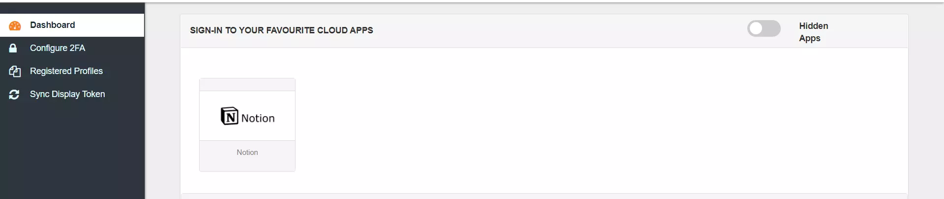 Notion Single Sign-On (SSO) manage apps