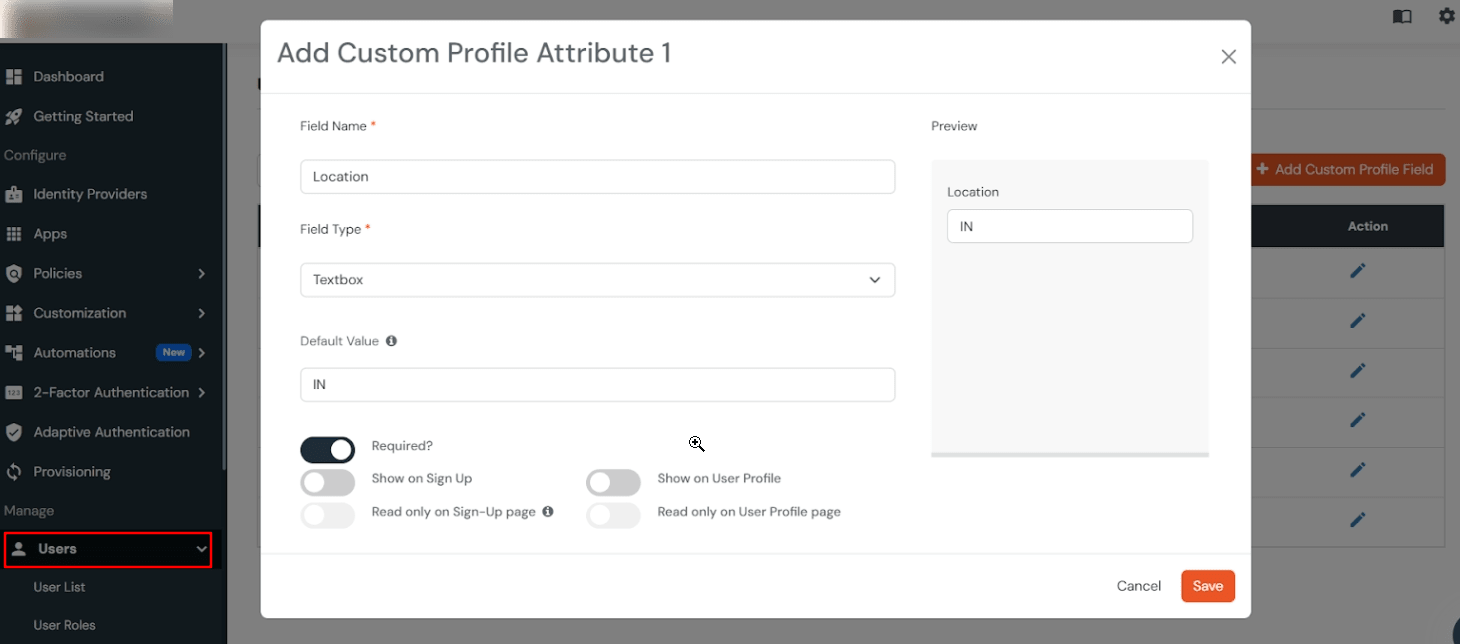 Office 365 license provisioning tab - Add Custom Attribute