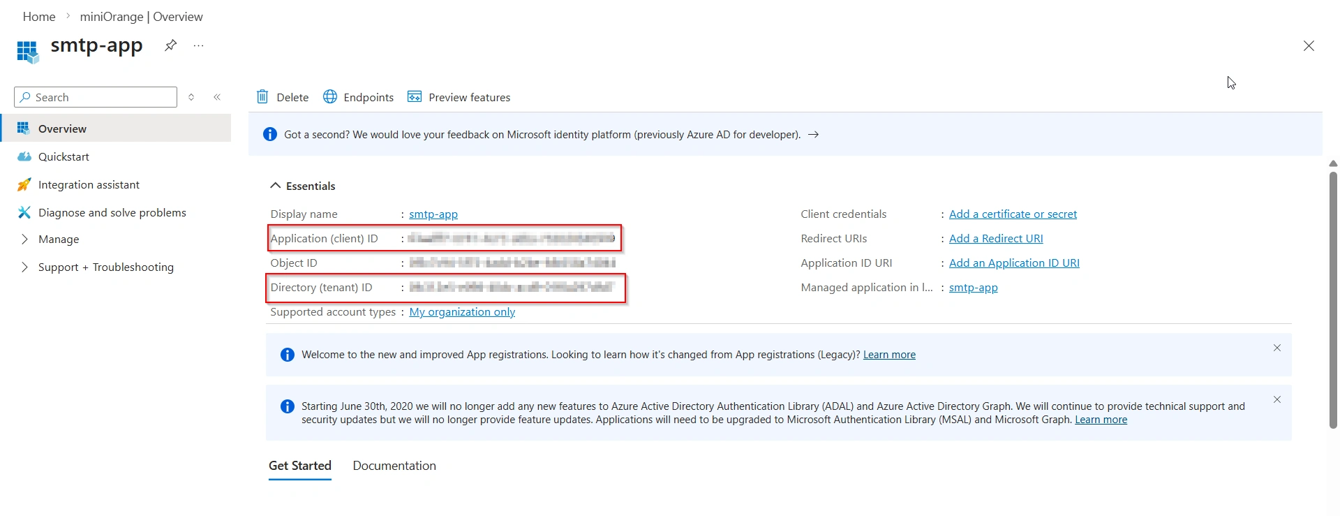 Office365 SMTP dashboard