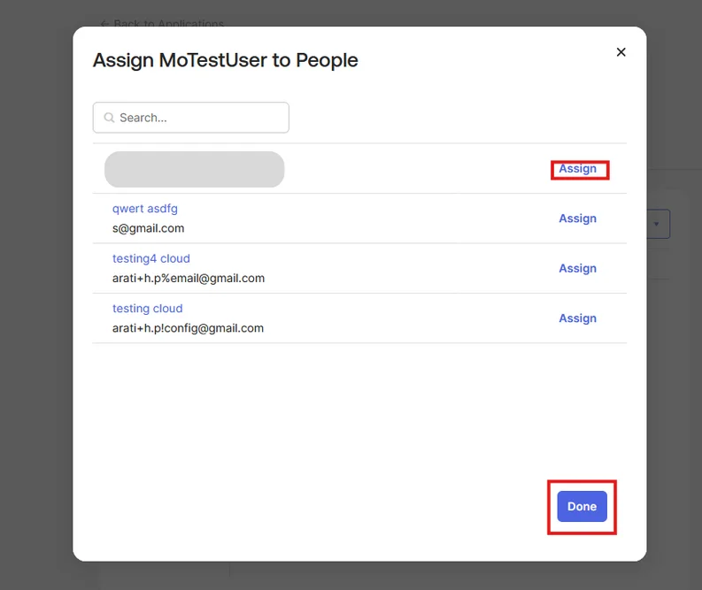 BigCommerce BigCommerce as SAML IDP: Select the user from the popup