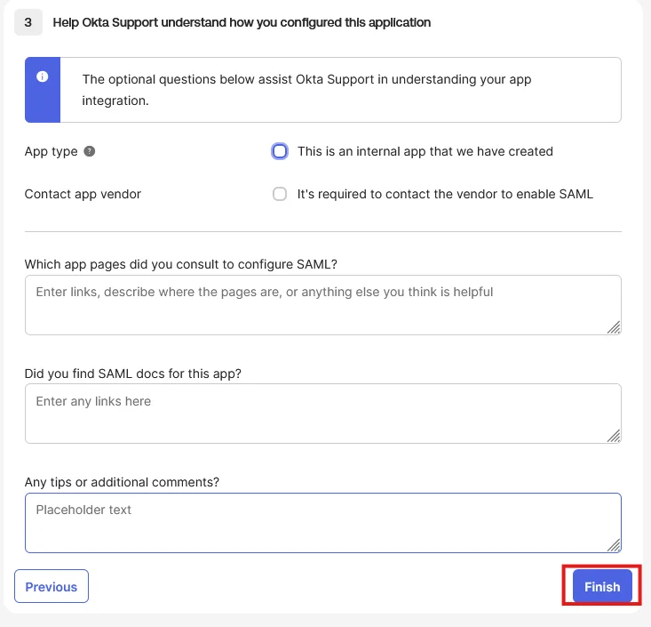 BigCommerce BigCommerce as SAML IDP: Click Finish