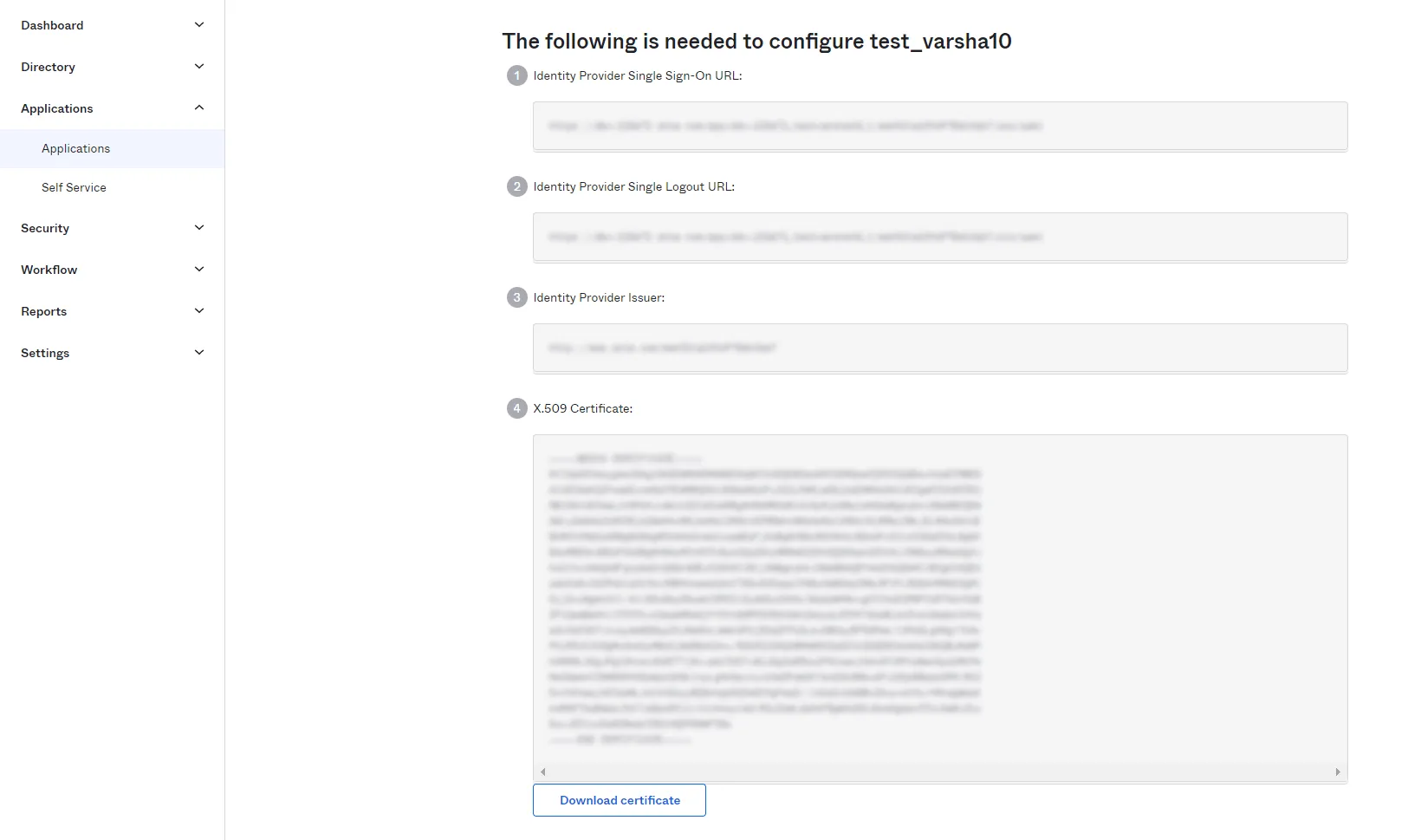 Okta Single Sign On SSO saml configuration