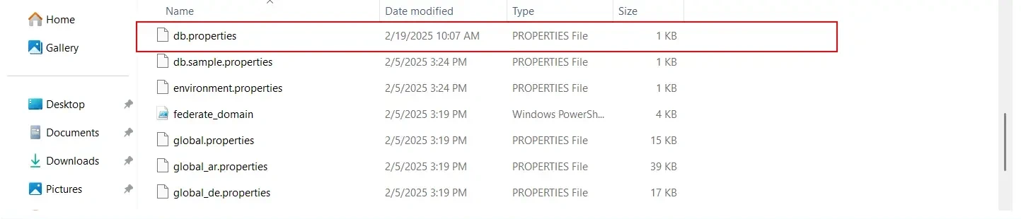 Copy DB Properties