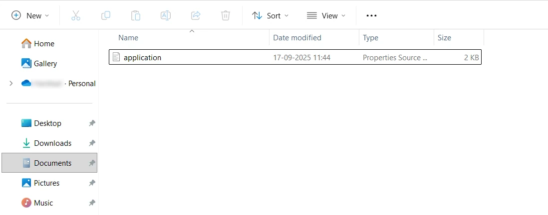 Edit Application Properties