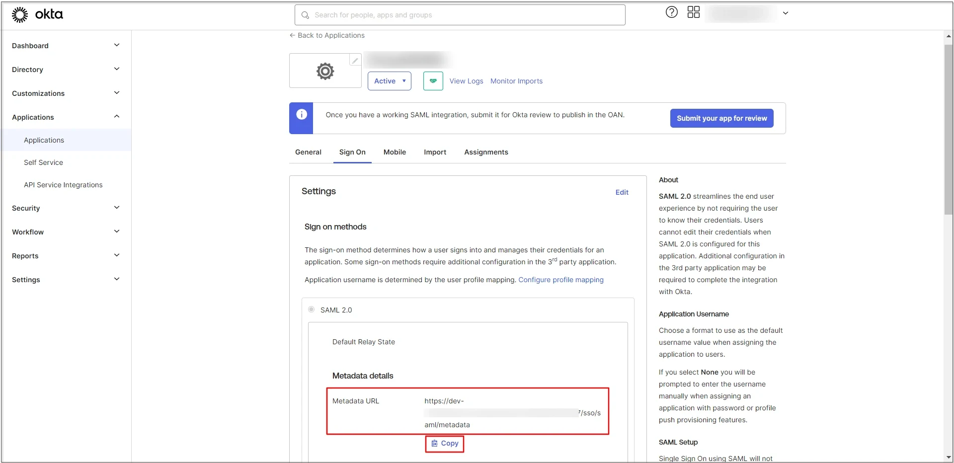 Oracle EBS SSO Okta: Group Attributes settings for Single Sign-on