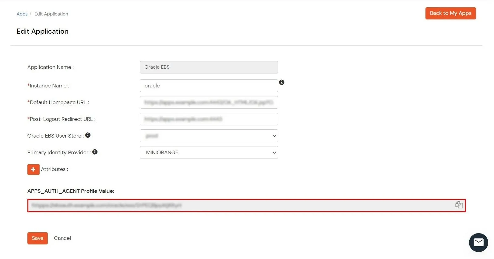 Oracle EBS SSO: Profile value URL