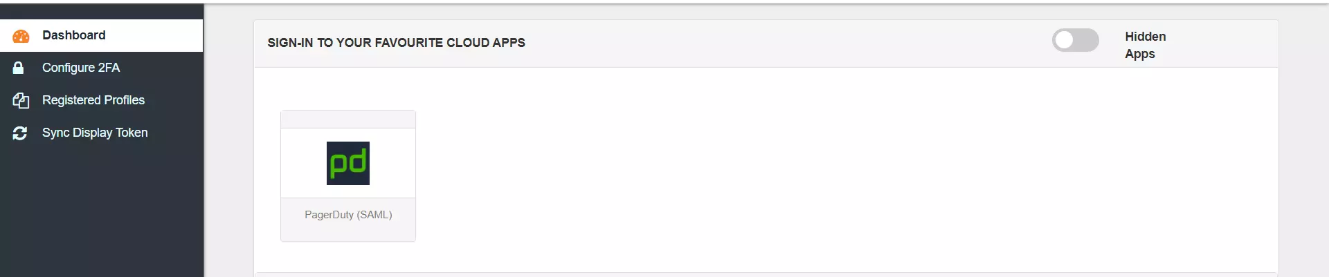PagerDuty Single Sign-On (SSO) manage apps