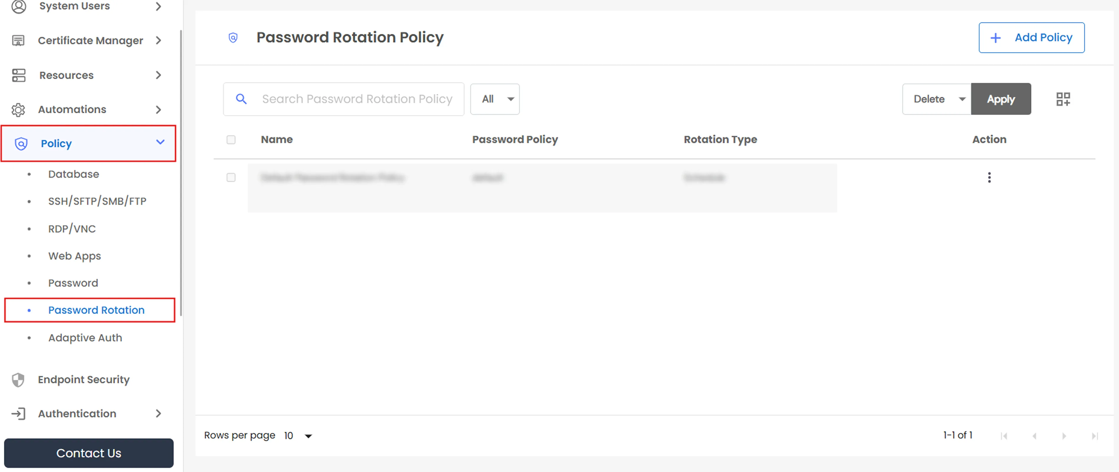 Password Rotation Policy