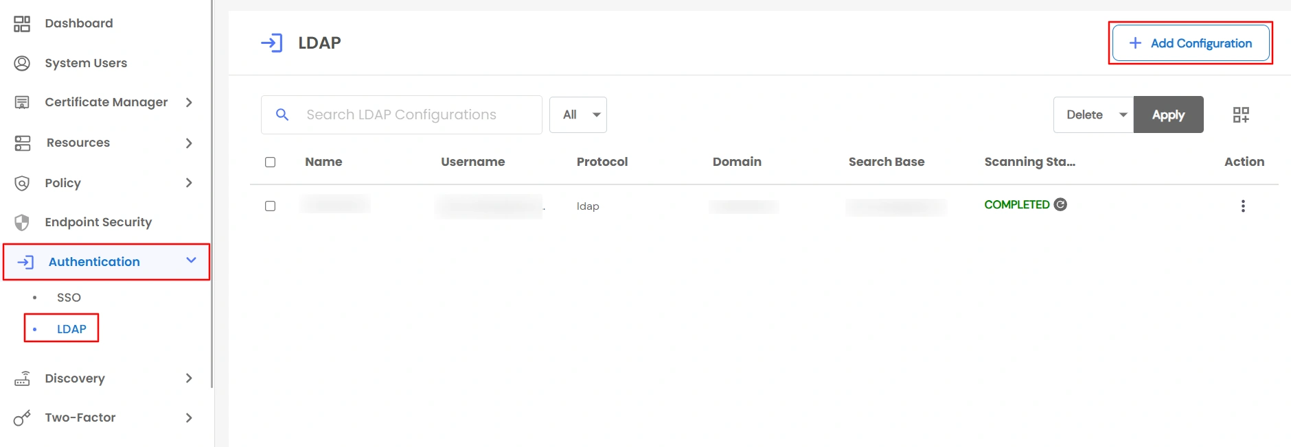 LDAP Authentication - authentication ldap navigation menu