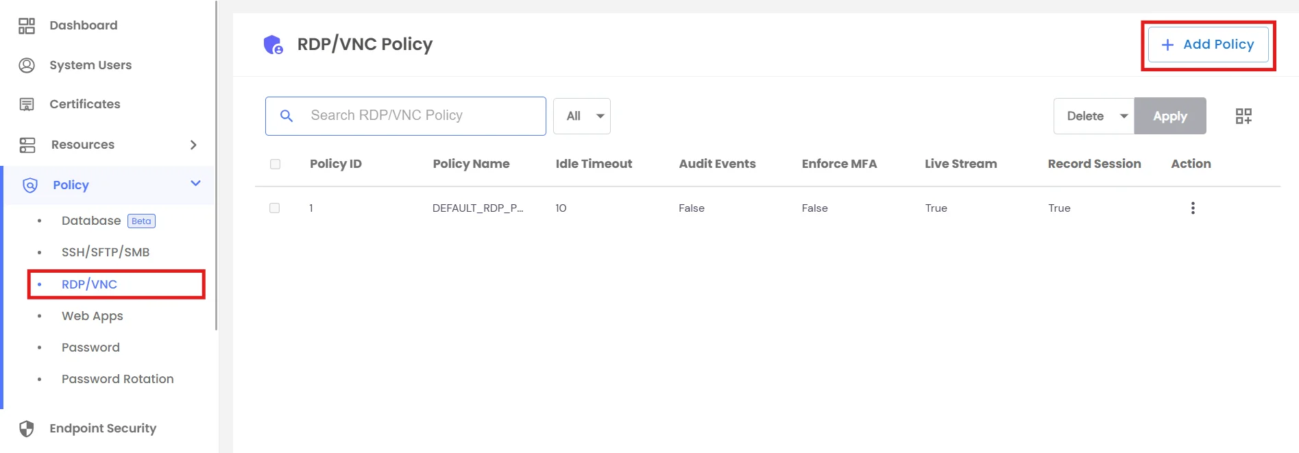 Create Remote Desktop Policies