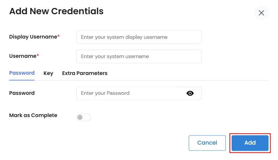 PAM MySQL Credentials Popup