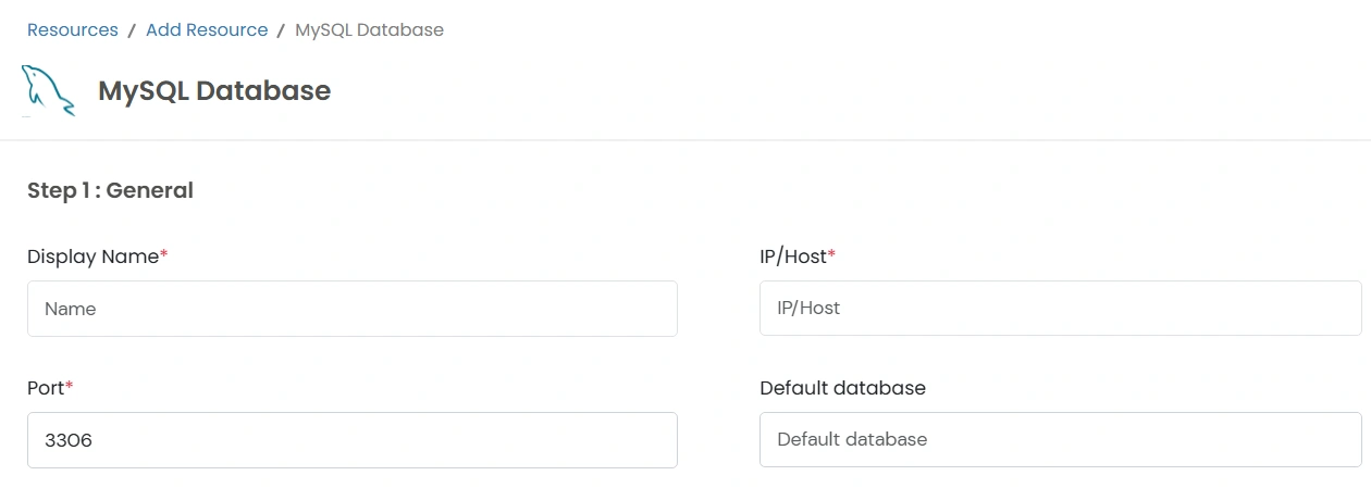 PAM MySQL General Details