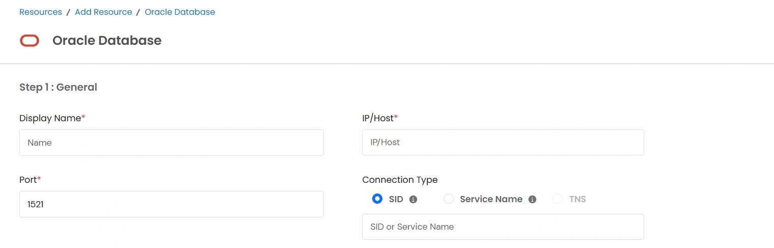 PAM Oracle General Details