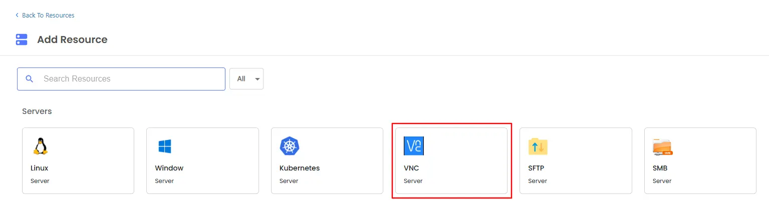 PAM Select VNC Server
