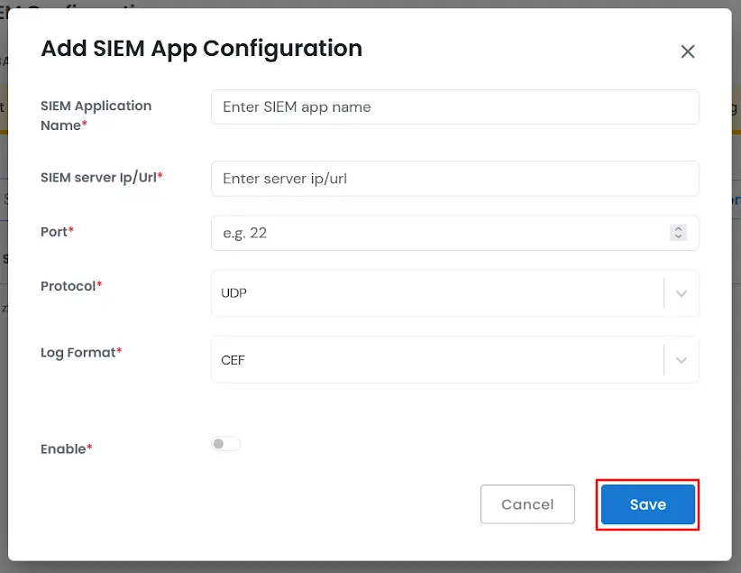 PAM Admin Handbook: Syslog Server Details