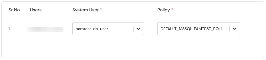 System User and Policy